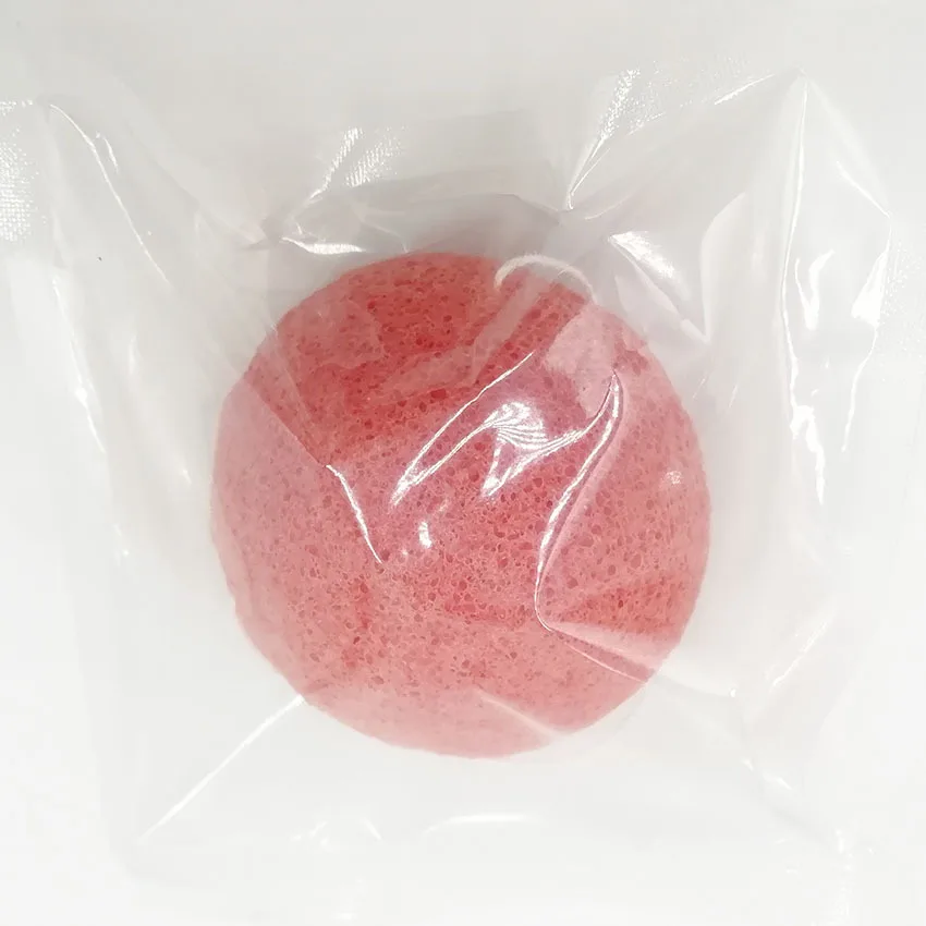 Круглая форма Konjac Губка косметический спонж губка для очистки лица Натуральный аморфофаллюс коньяк слоеное приспособление для очистки лица промывочный флутер 1 шт
