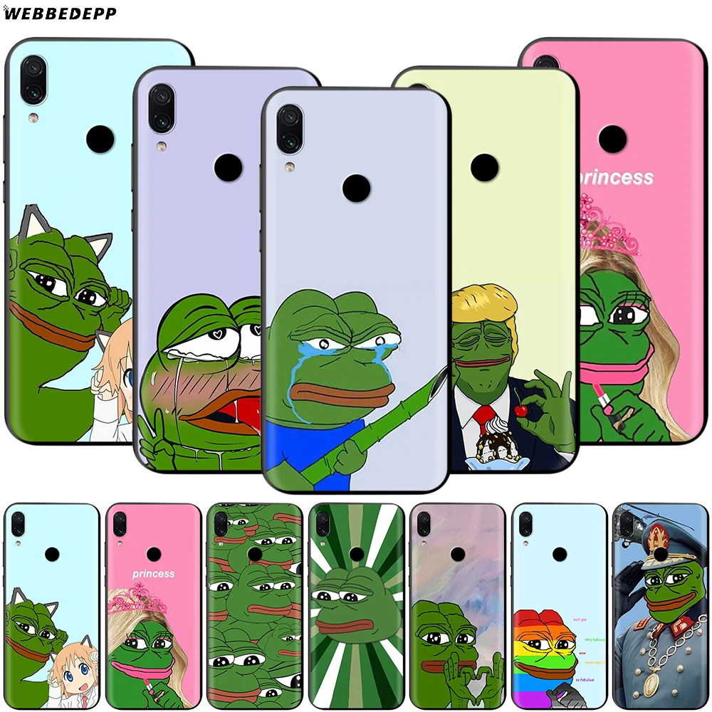 

Webbedepp Meme Smug Frog Pepe Case for Xiaomi Redmi Note 8 MI 3 6 8 9 A1 A2 A3 5X 6X 9T CC9 Lite SE Pro Max Pocophone F1
