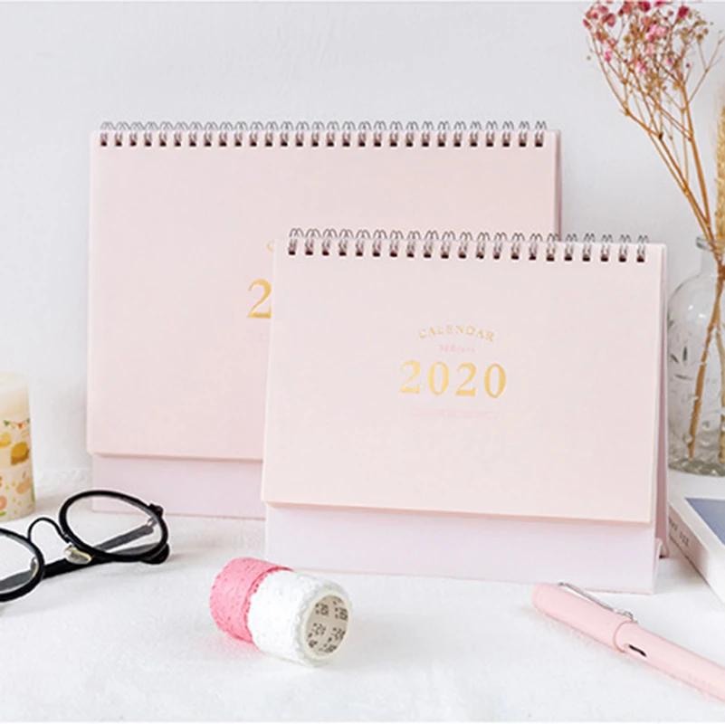 pinksmall Настольный календарь, креативный простой стол, ежемесячный ежедневник,, офисные принадлежности, декоративный Органайзер, личная крафт-бумага - Цвет: pinksmall
