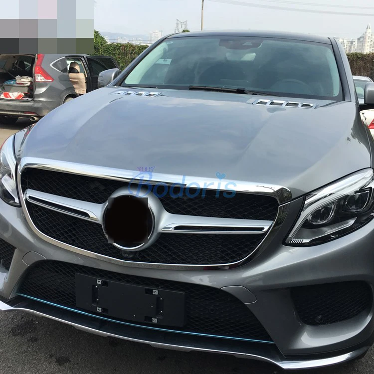 Для Mercedes Benz GLE 2015 2016 2017 Coupe SUV W166 передняя решетка накладки верхняя панель комплект