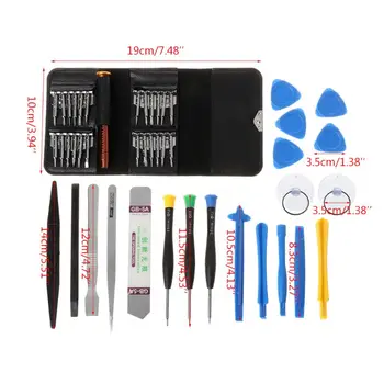 

1 Set 45 in 1 Mobile Phone Repair Hand Tools Kit Opening Pry Screwdriver Set for iPhone Samsung Tablet PC Accessory
