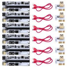 

New 1/6/10PCS Riser VER010 USB 3.0 PCI-E Riser VER010-X Express Cable Riser For Video Card X16 Extender PCI-E Riser Card For GPU