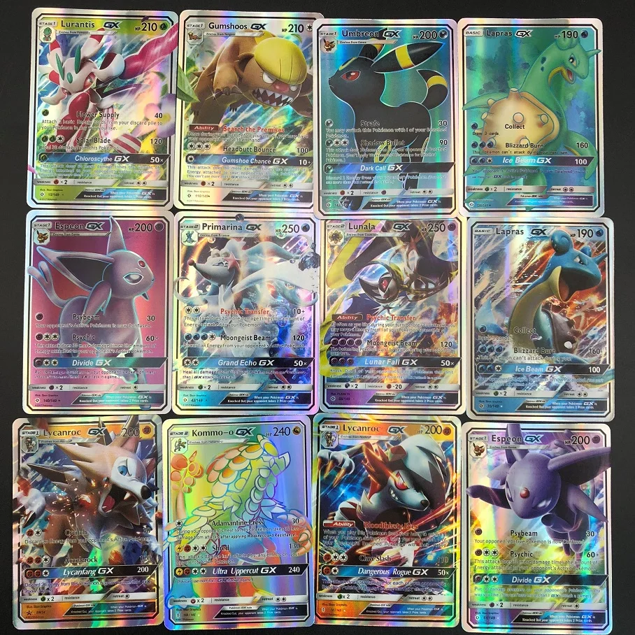 Лучшие продажи Детские боевые игры карты pokemones GX EX коллекция торговые для Funs