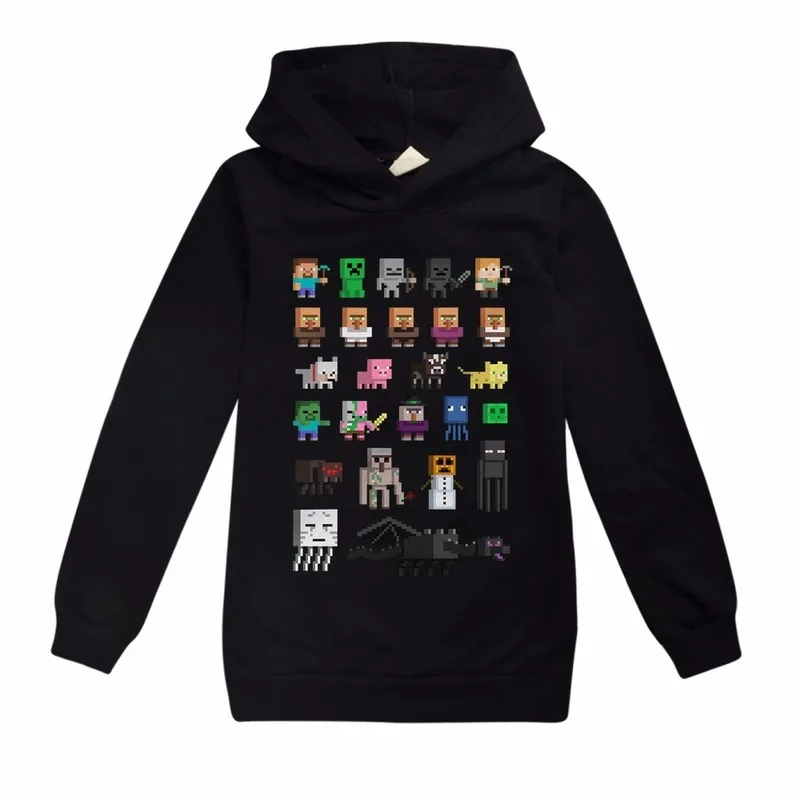 

Minecrafting Anime Around Clothes Sweatshirts Long Sleeve Christmas Shirt Creeper Cosplay Jacket Kids Boys Girls Autumn Outwear