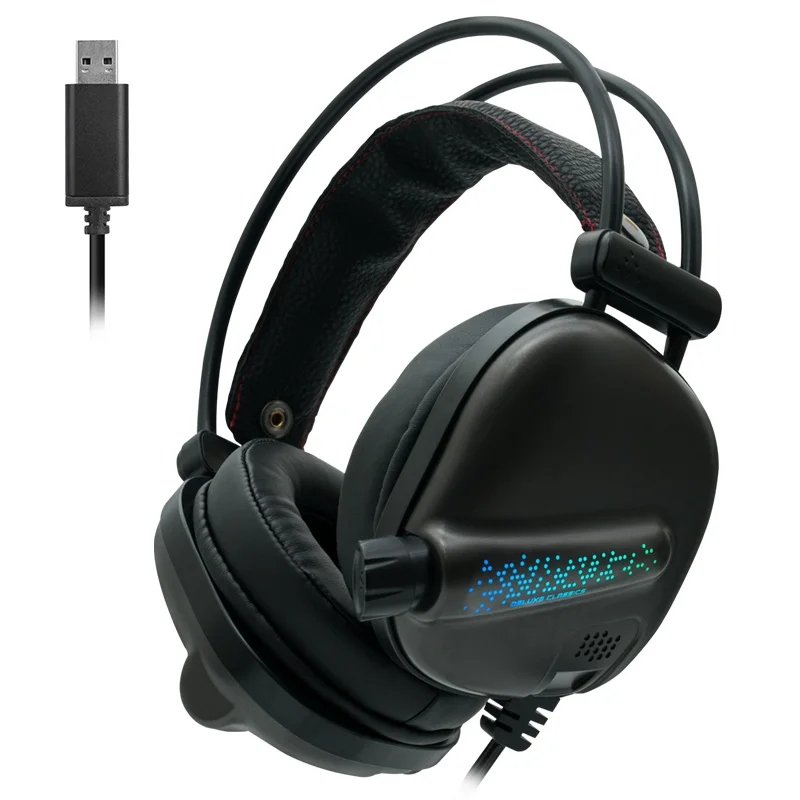 Игровая гарнитура Cosbary 7,1 объемный звук с микрофоном RGB светильник Проводные Игровые наушники для ПК компьютера ноутбука Xbox One Gamer - Цвет: 8700R
