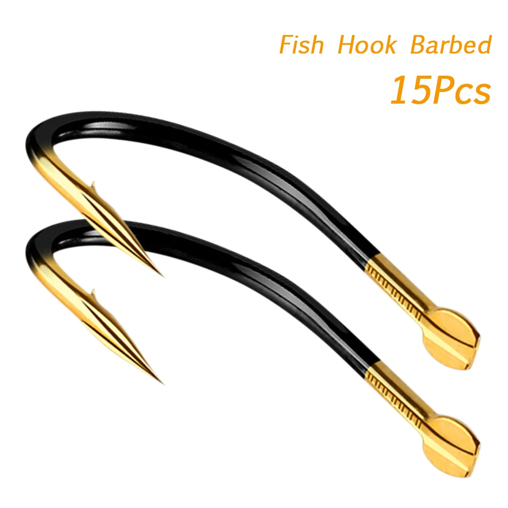 

15pcs/set Fishing Hook Fish Hook Barbed Colored Tungsten Alloy Bulk Fishing Supplies Tackle Fishing Accessories