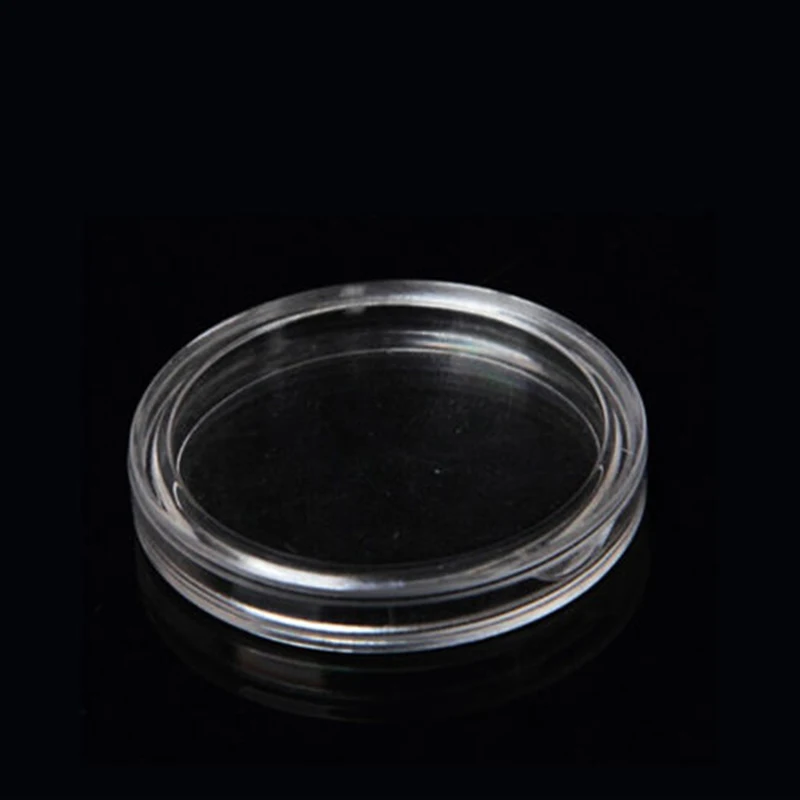 10 Pcs Plastic Clear Round Capsule Box Collection Holder Case Storage for 40mm Coins Clear Round Display Cases Coin Holders Boxe