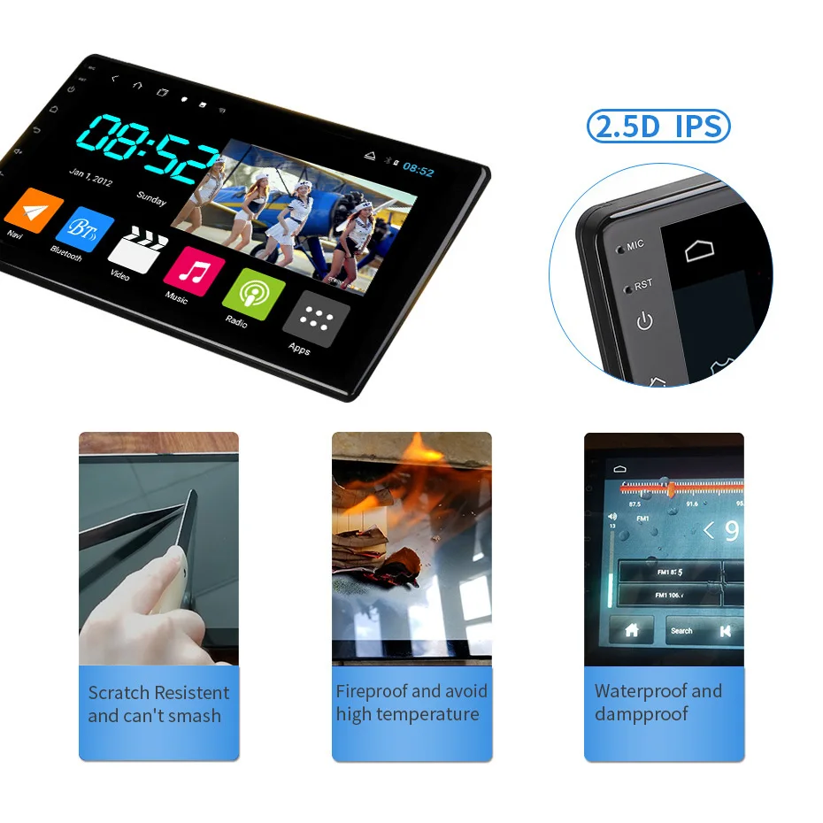 Excellent Android 8.1 CAR DVD 1din multimedia Navi system for Ford focus 2006-2014 car gps navigation stereo Wifi head unit 4