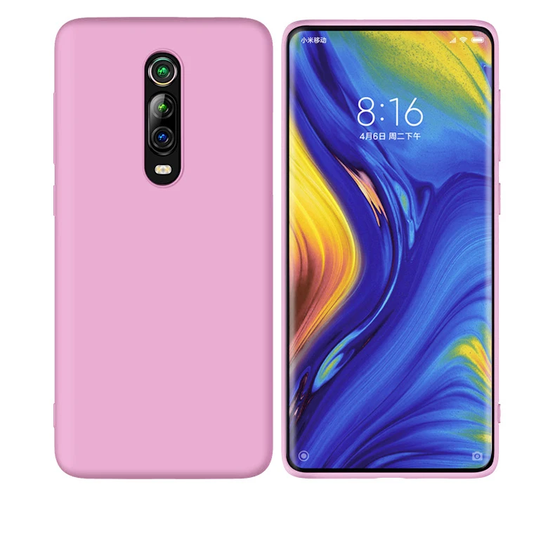 Чехол для XiaoMi RedMi K20 K 20 7 Note 7 Pro 7A Mi 9T Mi9T Pro Mi 9 SE A3 Модный чехол Мягкий противоударный чехол из жидкого силикона и ТПУ - Цвет: DPink