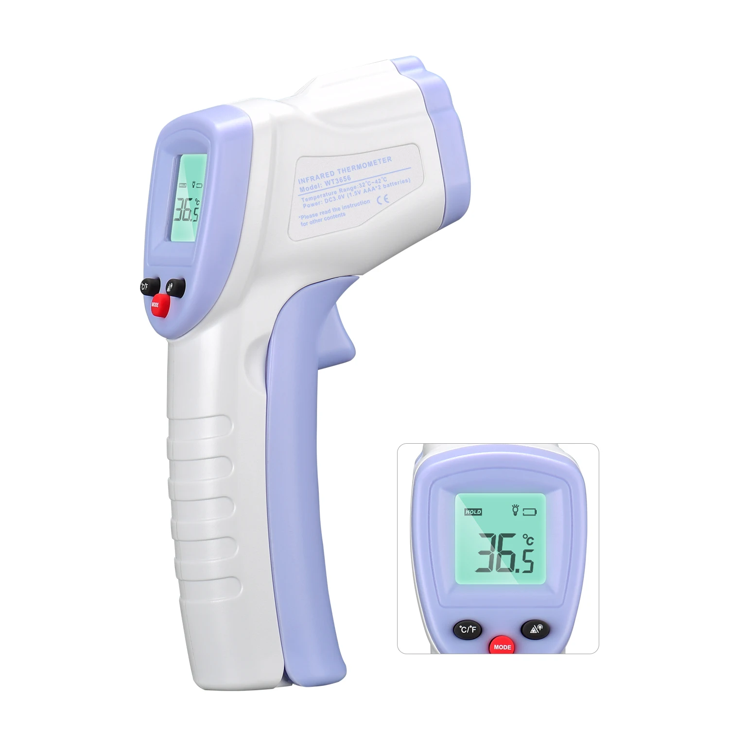 Digital Baby Adult Forehead Infrared Thermometer Temperature Gun Meter Instrument Non-contact Body Fever IR Thermometer Infrared