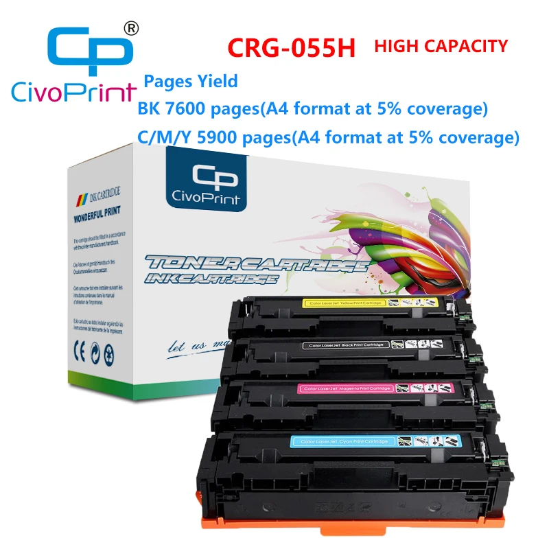 4 色 CRG-055H 055 crg-055 トナーカートリッジ 4 色 Canon i-SENSYS