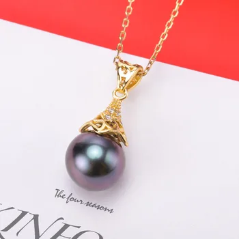 

Jewelry Handwork Pendant Base S925 Sterling Silver Pearl Pendant Accessories And Parts Findings Jewelry For DIY Fittings Women