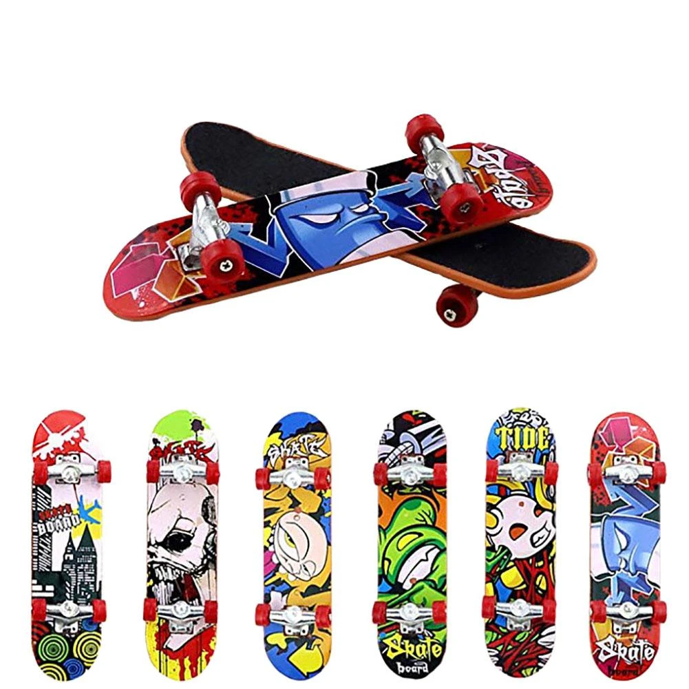 Alloy Finger Skateboard High Quality Exquisite New Innovative Toy Frosted Cartoon  Skateboard For Children Random Color Shippment|Board Games| - AliExpress