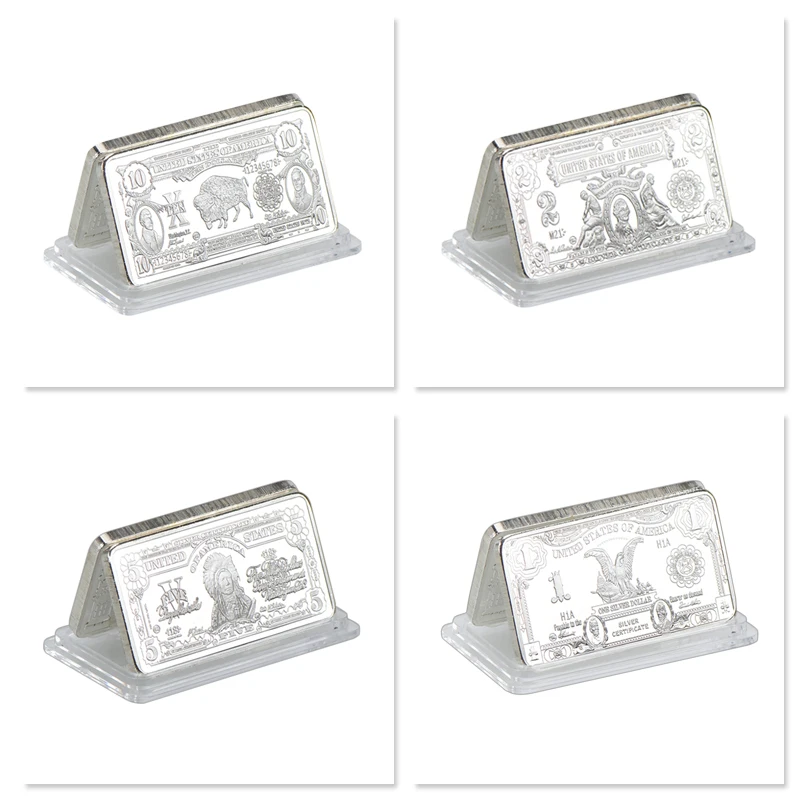 

WR 1901 Year 1,2,5,10 US Dollar Silver Bullion Bar with Coin Holder America Collectibles Coin Set Original Gifts Dropshipping