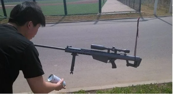 DIY Бумажная модель 1: 1 145 см Barrett M82A1 3D бумажная модель
