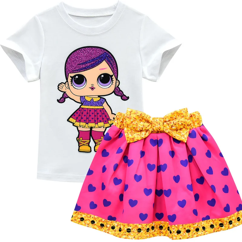 

2019 Summer Baby Kids Suit Girls Lol Clothing Sets Kids Short Sleeve T-shirt Pants Children Clothing Set Kids Dresses for Girls