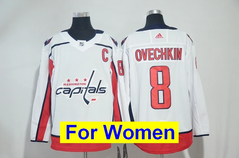 Все прошитой Для женщин Washington TJ Oshie Александра Овечкина Tom Holtby Nicklas Backstrom Braden Евгений Кузнецова Майки