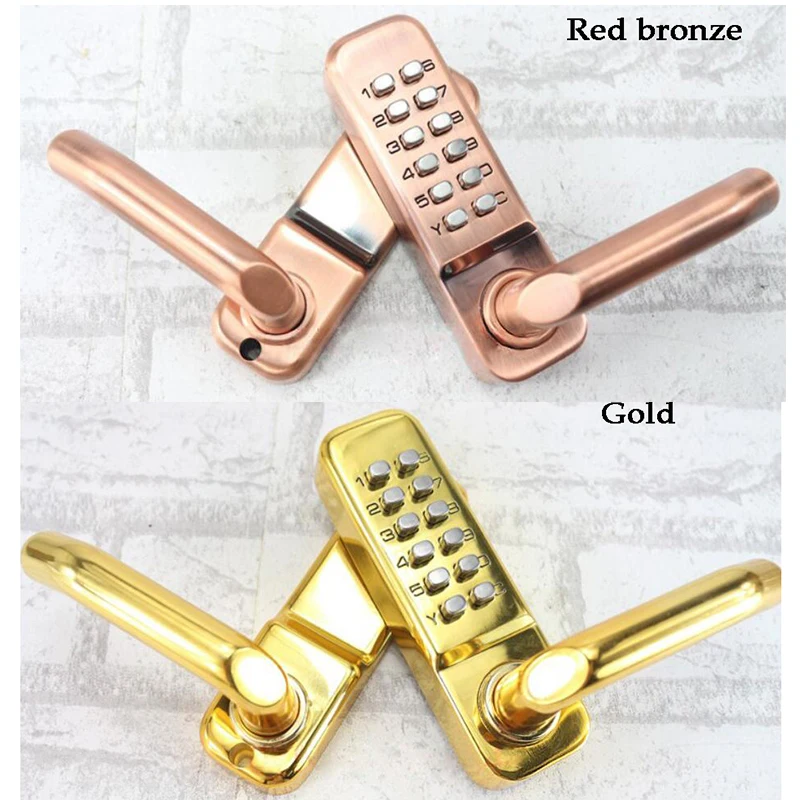 Handle Lock Combination Door Lock Code lock Mechanical Waterproof Golden Bolt LockKeyboard combination padlock password lock combination locks