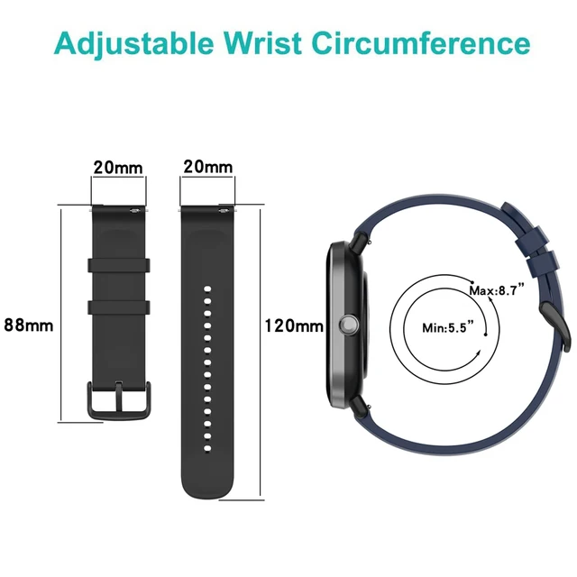 Correa de repuesto para Amazfit GTS 4/2, Mini correa de silicona para Amazfit  GTS 3, correa para GTS GTS 2, pulsera, correa de reloj Tan Jianjun unisex