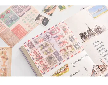 

Vintage stamps decorative stickers Organizer Calendar Diary Book for album scrapbooking stationery diary sticker gift for kids