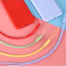 Длинный 43 см ремешок для мобильного телефона, мягкий силиконовый ремешок на запястье, ремешок на цепочке для мобильного телефона, брелок, очаровательные шнуры, сделай сам, Висячие веревки, ремешки