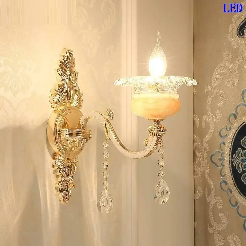 Wandlampe деко росписи Винтаж лампа Aplique Luz для дома кристалл Lampara де сравнению интерьер стены спальня свет