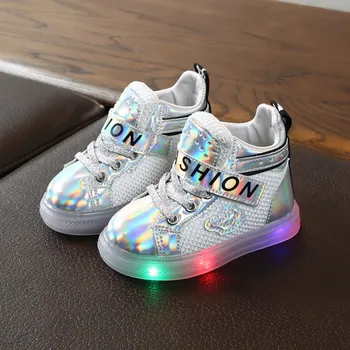 

Autumn Children Fashion Shoes Toddler Kids Boy Girl Fashion LED Lights Soft Casual Sports Walking Toddler Shoes