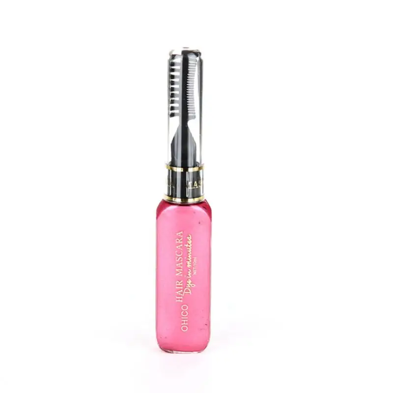 Pink Одноразовая краска для волос, средство для окрашивания волос, временная краска для волос, карандаши-цвет волос-тушь для ресниц-краска для волос 10 мл - Цвет: Pink