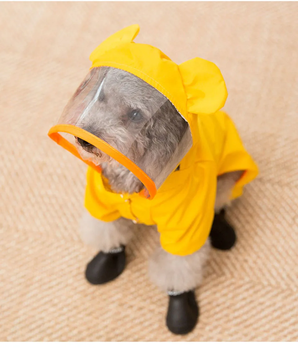 Dog Raincoat That Covers Belly