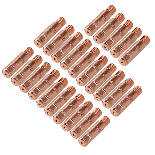 0.6mm Mig Welding Welder Round Contact Tips for MB15 Euro Torches 25pk