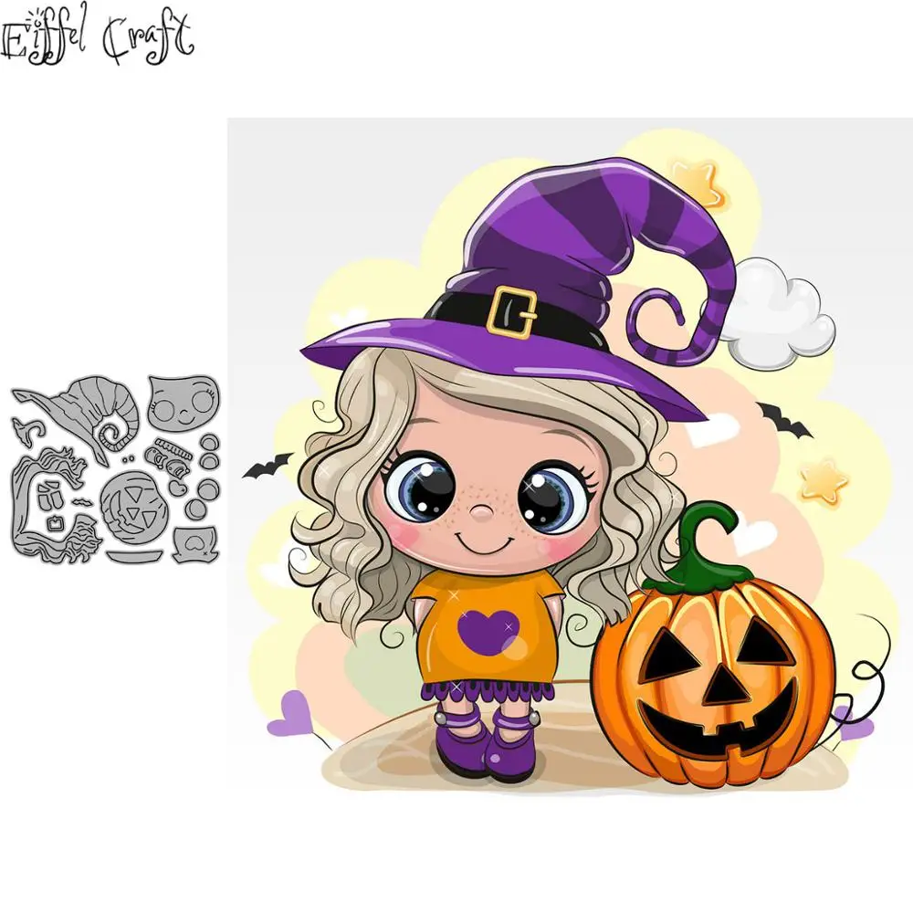 

Magic girl metal craft dies cutting for diy scrapbooking paper halloween Handmade mold 2020 Embossing nouveau arrivage