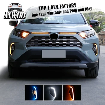 

Car style For 2020 Toyota RAV4 Double color belt steering modification of LED daytime running lamp