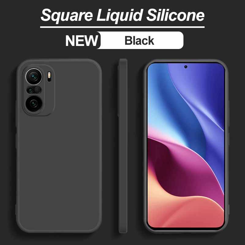 phone carrying case Poco F3 PocoF3 Poco F 3 Pro Case Original Square Liquid Silicone Soft Phone Cover For Xiaomi Poco F3 Poco F3 PocoF3 Poco F 3 Pro waterproof phone holder Cases & Covers