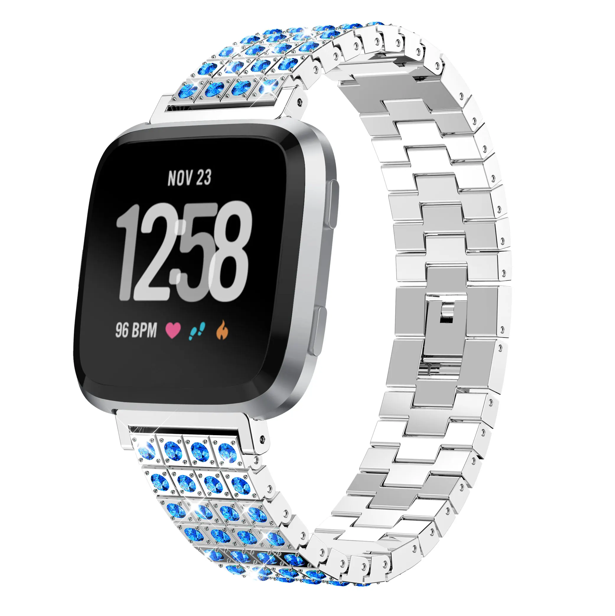 

Yayuu Smart Watch Rhinestone Alloy Replacement Buckle WatchBand Wrist Strap Shine Crystal Wristband For Fitbit Blzae/Versa 1/2