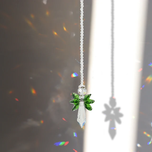 Kristály Geometriai Szélcsengő Prizmák Medál Napsütéses Fogók Bevont Szivárványos Üldöző Függő Csepp Kültéri Beltéri Kerthez - Image 4