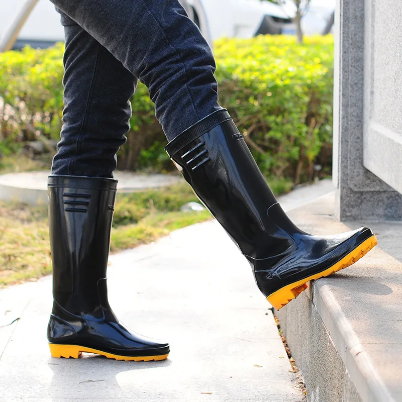 Men Rain Boots Workplace Kitchen Waterproof Anti-skip Anti-oil