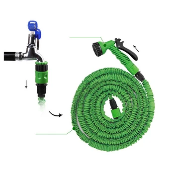 

25FT-250FT Garden Hose Expandable Magic Flexible Water Hose EU Hose Plastic Hoses Pipe With Spray Gun To Watering Car Wash Spray