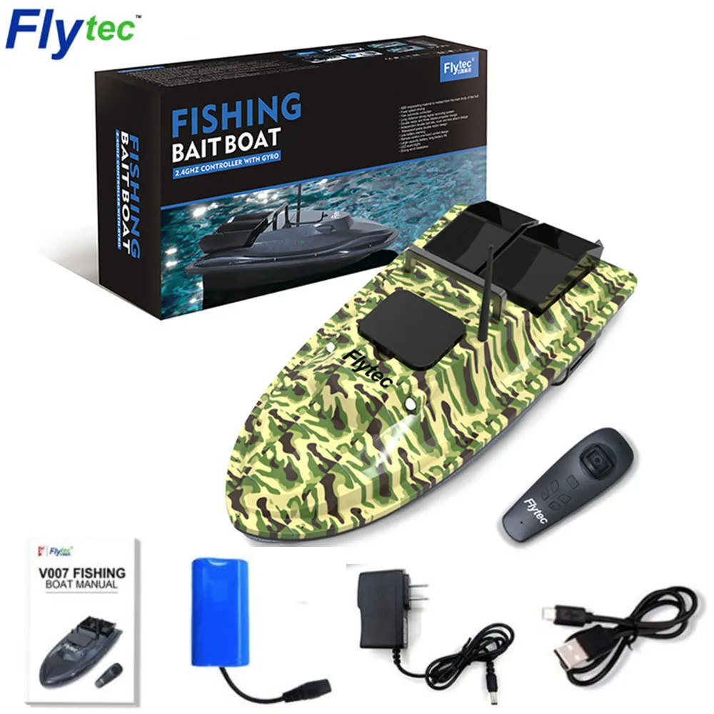 Flytec V007 Радиоуправляемая лодка для прикормки рыбы с LED