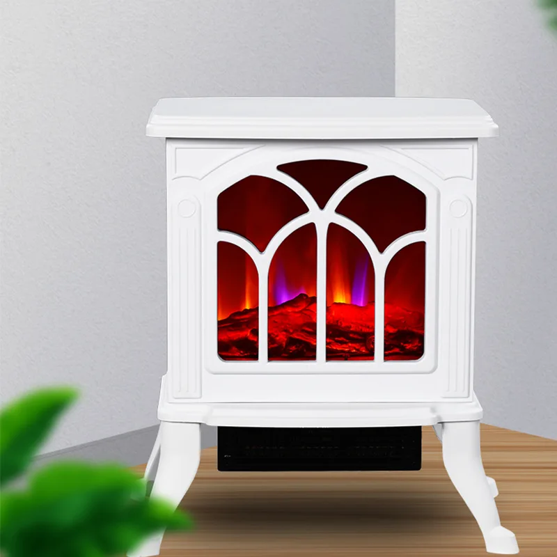 1500W Electric Home Fireplace Stoves Heater PTC 3D Simulation Flame Bedroom  Office Speed Heating Fan With Remote Control