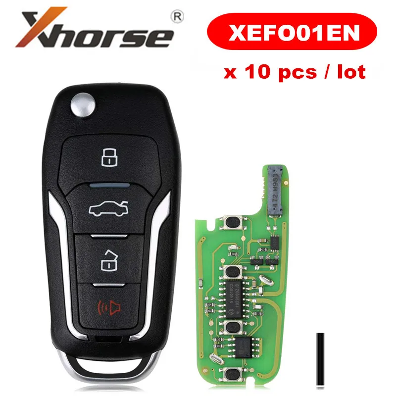 XHORSE XEFO01EN для F o r d стиль флип 4 кнопки супер пульт дистанционного управления