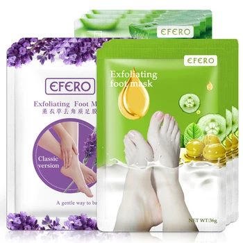 

EFERO 9Pair Lavender Aloe Exfoliating Foot Mask Exfoliating Socks for Legs Pedicure Socks Feet Mask Skin Peeling Dead Skin