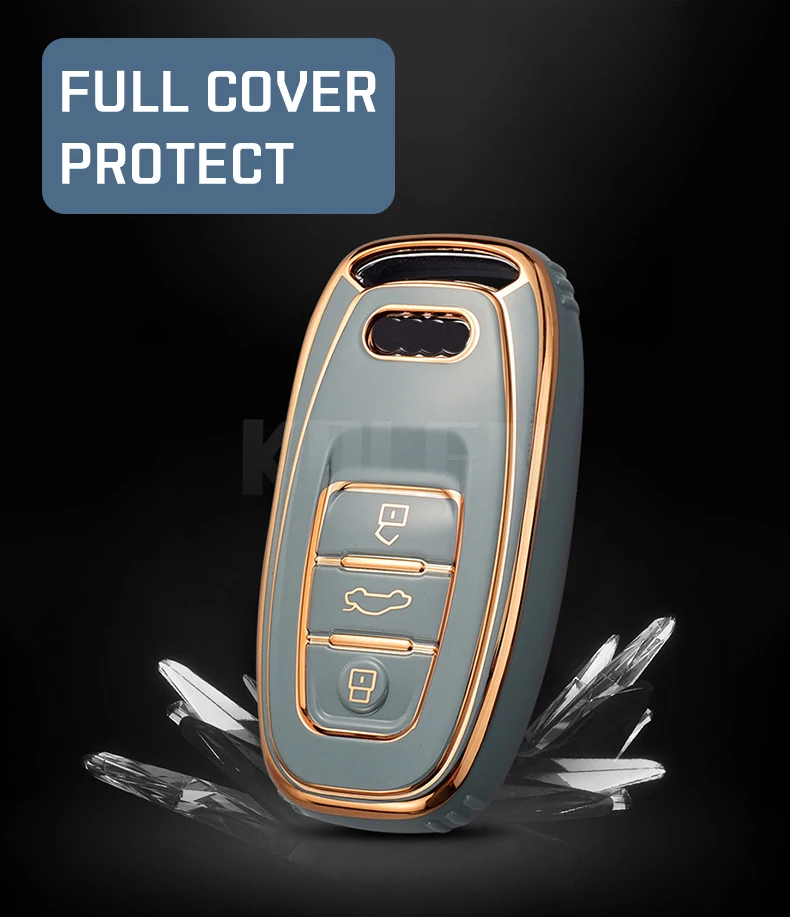 Nuova TPU Copertura Della Cassa Chiave Dell'automobile Borsette Per Audi A1 A3 A4 A5 A6 A7 A8 Q3 Q5 Q7 S4 S5 S6 S7 S8 R8 TT Supporto Della Protezione Fob Accessori - H2485580e9daf425982389ae223f2f431J