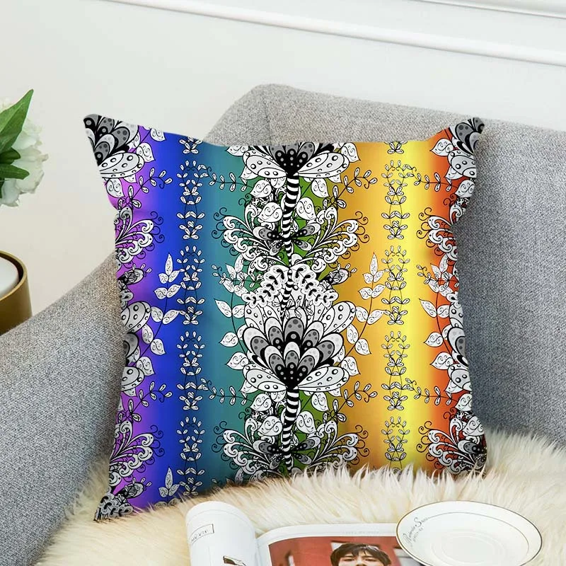 Geometric Style Throw Pillow Cover Outdoor Cushion Cover Pillow Cases Polyester Bohemian Throw Pillow Cover
