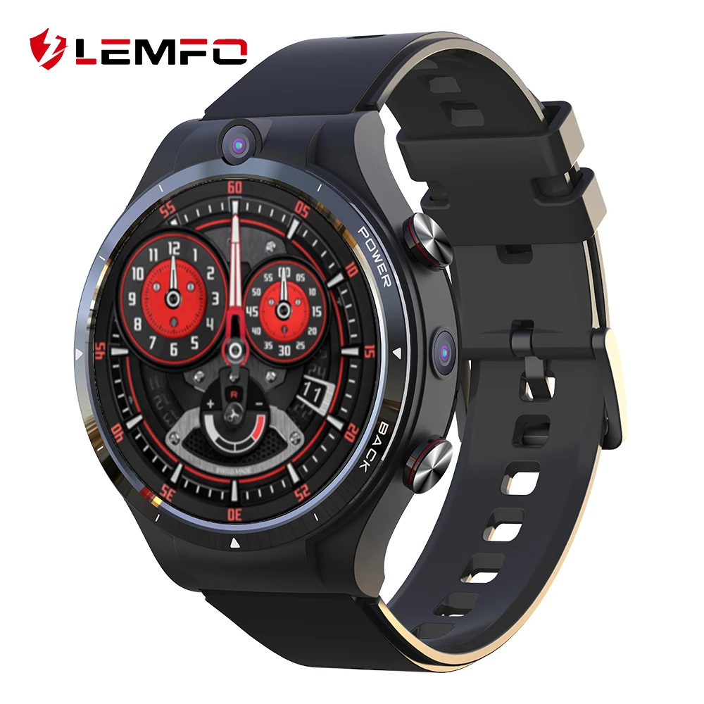 LEMFO LEM15 4G Смарт часы Для мужчин 2021 4 Гб 128 Смарт-часы Android 10 GPS Wifi дуальный Cramera 900 мА/ч