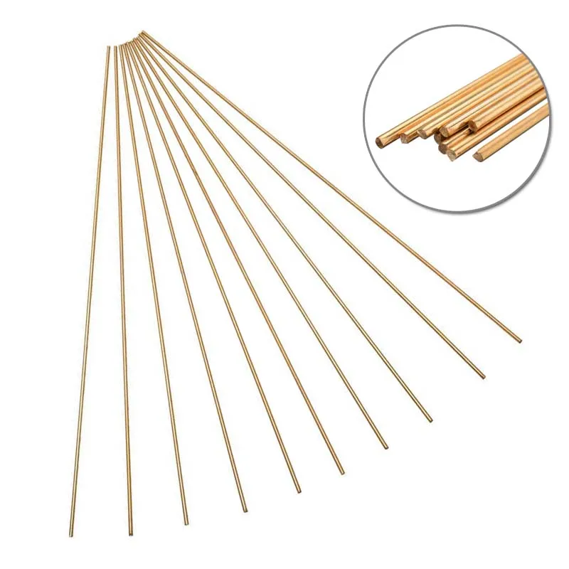 10 шт. 250 мм Золотой латунный стержень провода электроды Инструменты для ремонта сварки пайки