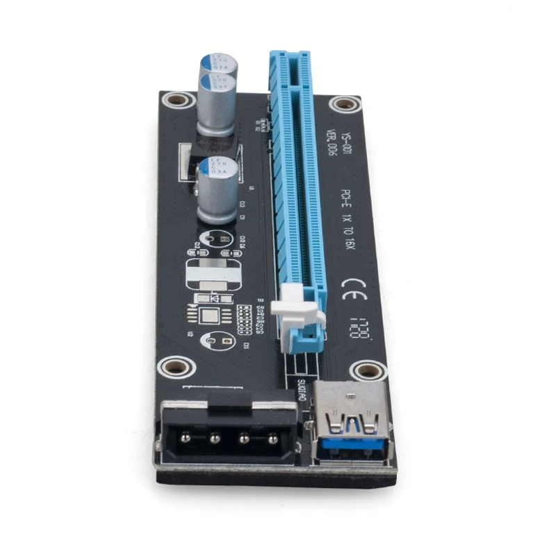 Удлинитель PCI E 1x до 16x USB 3 0 SATA к 4Pin IDE Molex Power черный 60 см|pci express usb 3.0|usb to pciusb pci-e |