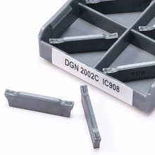 Dgn 3003j ic908 dgn 2002j ic908 fresa torneamento ferramenta de alta qualidade 3003j ic907 inserções carboneto original 10 pçs +