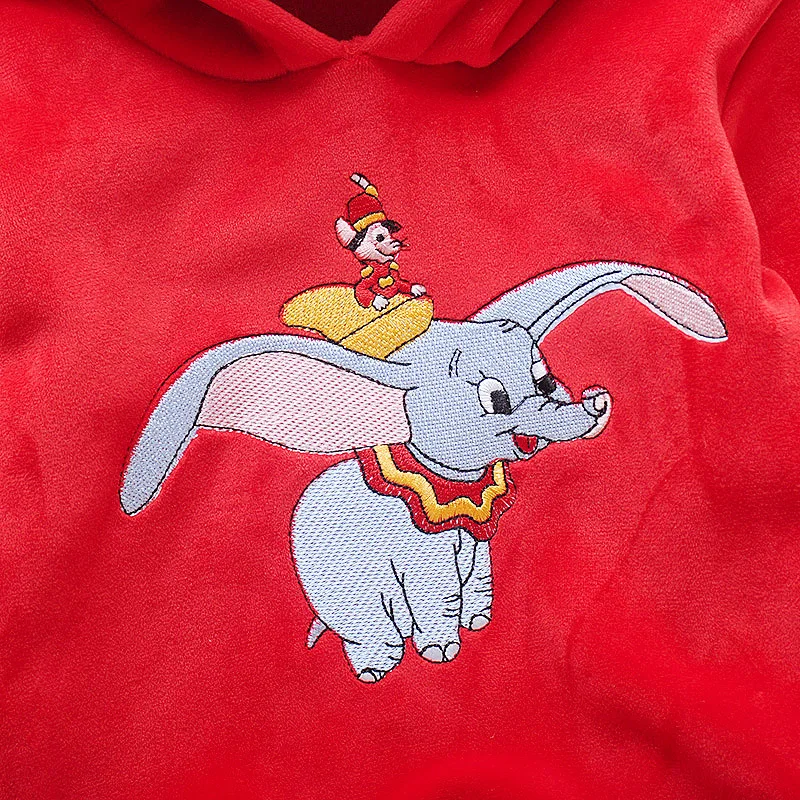 Комплект детской одежды из 2 предметов Дисней Дамбо, осенний свитер с капюшоном для мальчиков и девочек штаны, весеннее пальто с рисунком для маленьких девочек и мальчиков, верхняя одежда