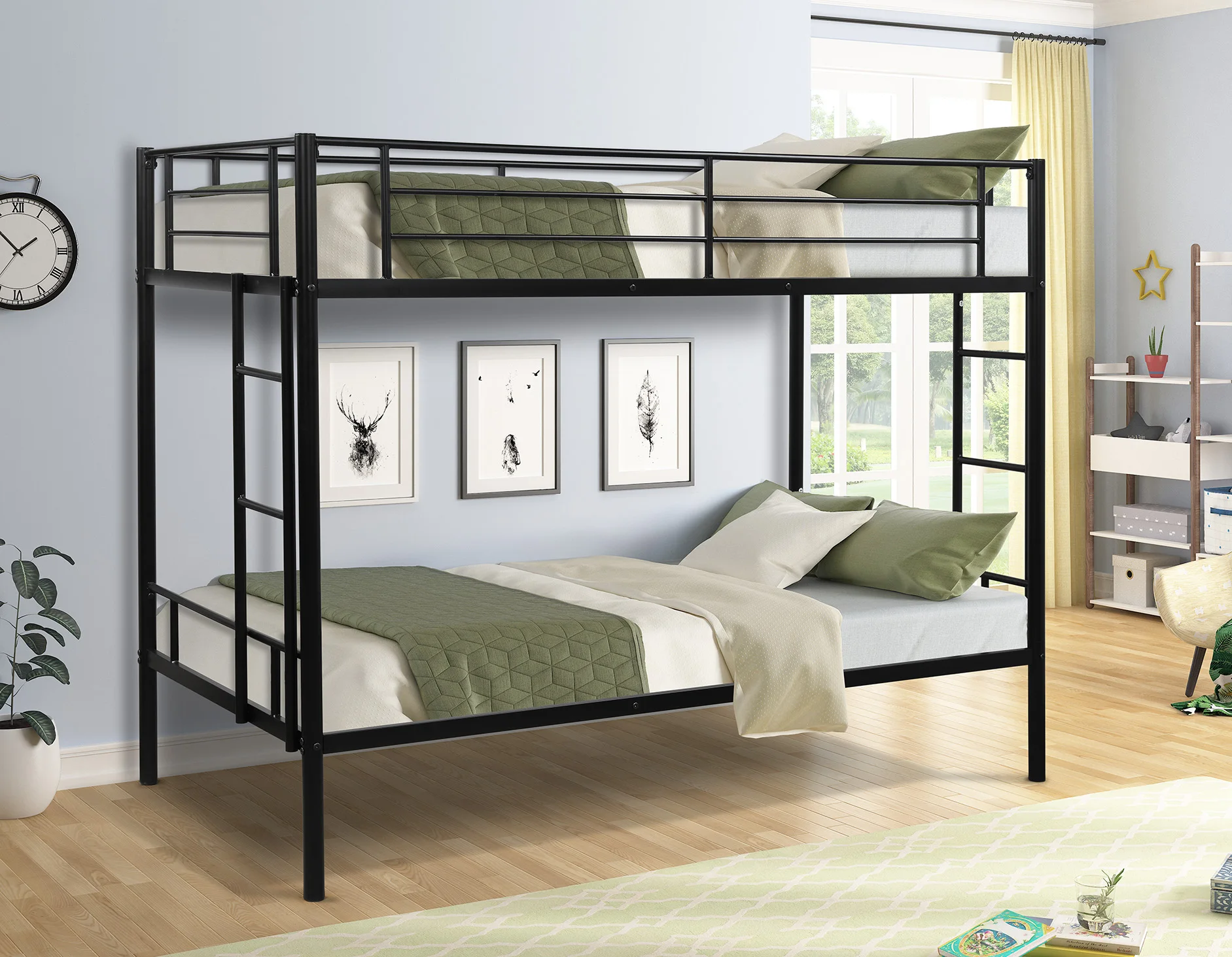 modern twin bunk beds