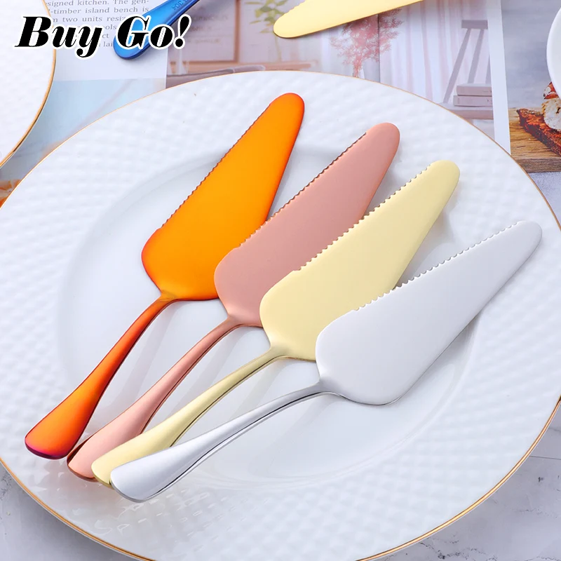 9 Colors 304Stainless Steel Cake Pizza Shovel Knife Butter Knife For Pie/Pizza/Cheese Dessert Cutlery Bakeware Cake Spatula Tool